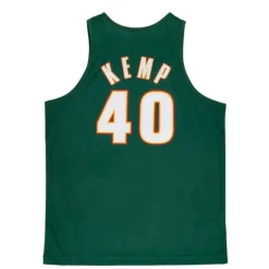 Mitchell & Ness T-Shirts & Tops-Slam Sublimated Tank Seattle Supersonics Shawn Kemp