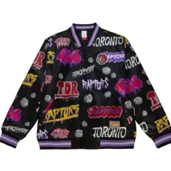 Mitchell & Ness Jackets & Outerwear-Slap Sticker Reversible Jacket Toronto Raptors