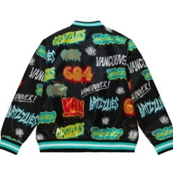Mitchell & Ness Jackets & Outerwear-Slap Sticker Reversible Jacket Vancouver Grizzlies