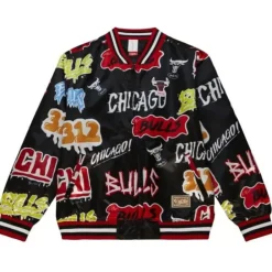 Mitchell & Ness Jackets & Outerwear-Slap Sticker Reversible Jacket Chicago Bulls