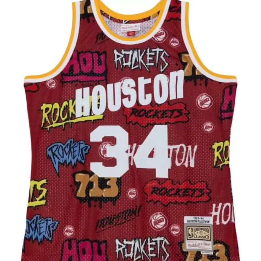 Mitchell & Ness Nba Swingman-Slap Sticker Swingman Hakeem Olajuwon Houston Rockets 1993-94 Jersey