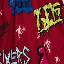 Mitchell & Ness Shorts-Slap Sticker Swingman Philadelphia 76Ers 1996-97 Shorts