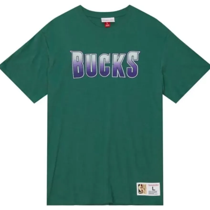Mitchell & Ness T-Shirts & Tops-Slub S/S Tee Milwaukee Bucks