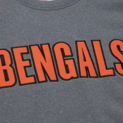 Mitchell & Ness Hoodies & Sweatshirts-Snow Washed Fleece Crew Cincinnati Bengals