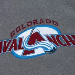 Mitchell & Ness Hoodies & Sweatshirts-Snow Washed Fleece Crew Current Logo Colorado Avalanche