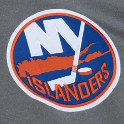 Mitchell & Ness Hoodies & Sweatshirts-Snow Washed Fleece Crew Current Logo New York Islanders