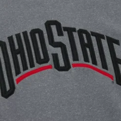 Mitchell & Ness Hoodies & Sweatshirts-Snow Washed Fleece Crew Current Logo Ohio State