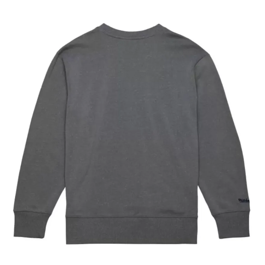 Mitchell & Ness Hoodies & Sweatshirts-Snow Washed Fleece Crew Current Logo Nashville Predators