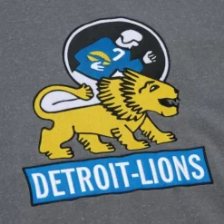 Mitchell & Ness Hoodies & Sweatshirts-Snow Washed Fleece Crew Detroit Lions