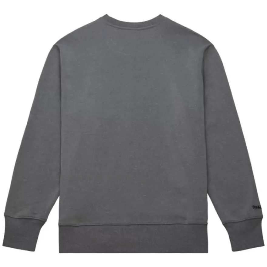 Mitchell & Ness Hoodies & Sweatshirts-Snow Washed Fleece Crew Houston Rockets