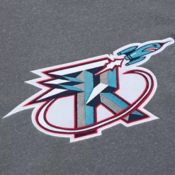 Mitchell & Ness Hoodies & Sweatshirts-Snow Washed Fleece Crew Houston Rockets