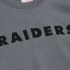 Mitchell & Ness Hoodies & Sweatshirts-Snow Washed Fleece Crew Oakland Raiders