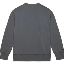 Mitchell & Ness Hoodies & Sweatshirts-Snow Washed Fleece Crew Philadelphia 76Ers