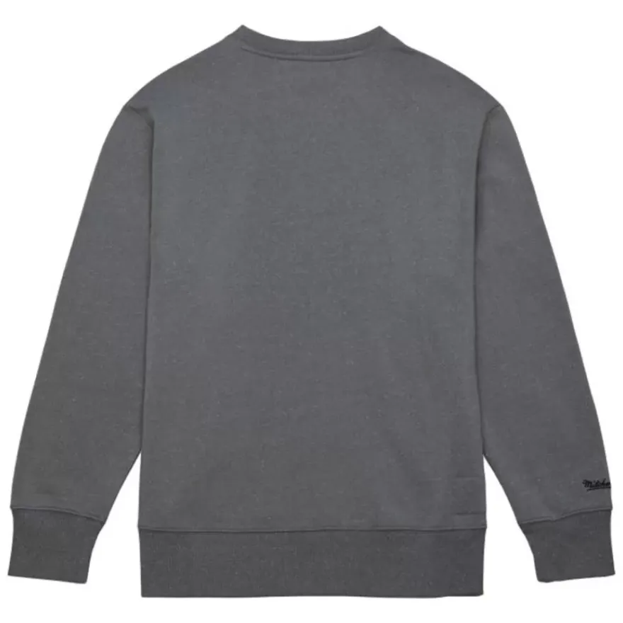 Mitchell & Ness Hoodies & Sweatshirts-Snow Washed Fleece Crew Pittsburgh Penguins