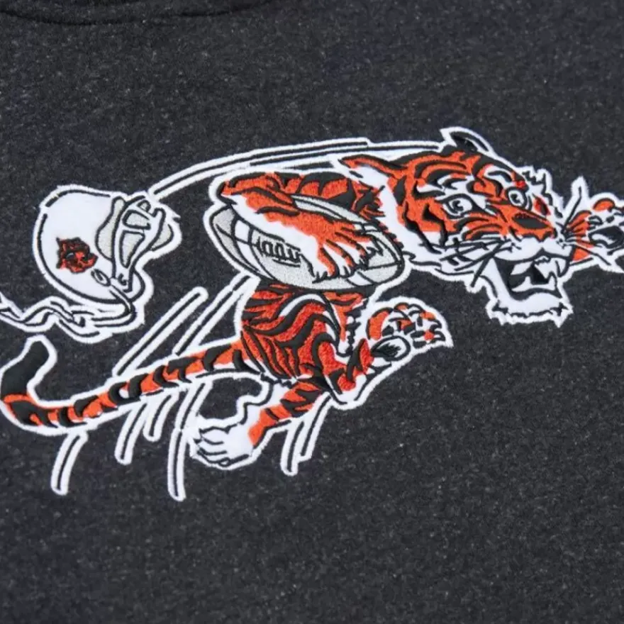 Mitchell & Ness Hoodies & Sweatshirts-Snow Washed Fleece Hoodie Cincinnati Bengals