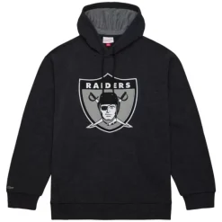 Mitchell & Ness Hoodies & Sweatshirts-Snow Washed Fleece Hoodie Oakland Raiders