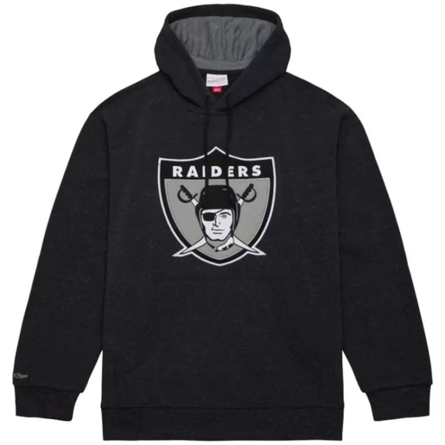 Mitchell & Ness Hoodies & Sweatshirts-Snow Washed Fleece Hoodie Oakland Raiders