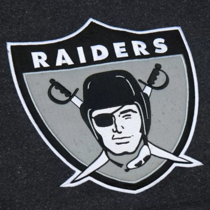 Mitchell & Ness Hoodies & Sweatshirts-Snow Washed Fleece Hoodie Oakland Raiders
