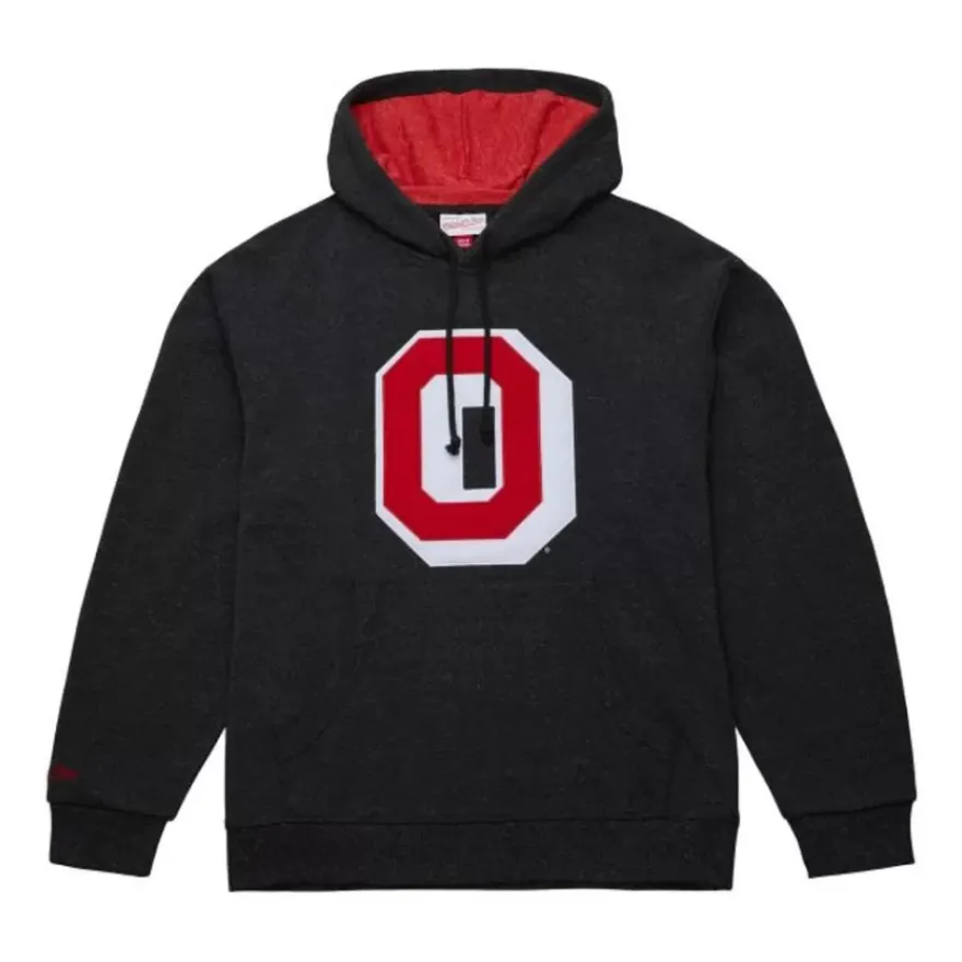 Mitchell & Ness Hoodies & Sweatshirts-Snow Washed Fleece Hoodie Current Logo Ohio State