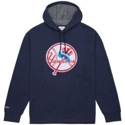 Mitchell & Ness Hoodies & Sweatshirts-Snow Washed Fleece Hoodie New York Yankees