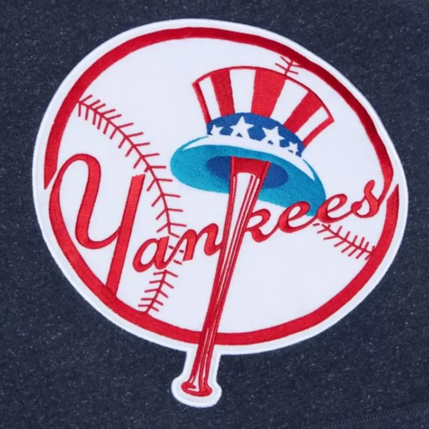 Mitchell & Ness Hoodies & Sweatshirts-Snow Washed Fleece Hoodie New York Yankees