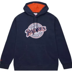 Mitchell & Ness Hoodies & Sweatshirts-Snow Washed Fleece Hoodie San Diego Padres