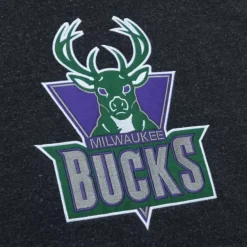 Mitchell & Ness Hoodies & Sweatshirts-Snow Washed Fleece Hoodie Milwaukee Bucks