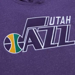 Mitchell & Ness Hoodies & Sweatshirts-Snow Washed Fleece Hoodie Utah Jazz