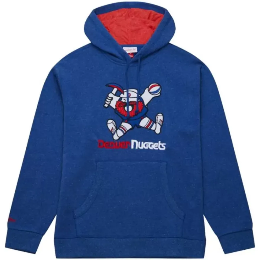 Mitchell & Ness Hoodies & Sweatshirts-Snow Washed Fleece Hoodie Denver Nuggets