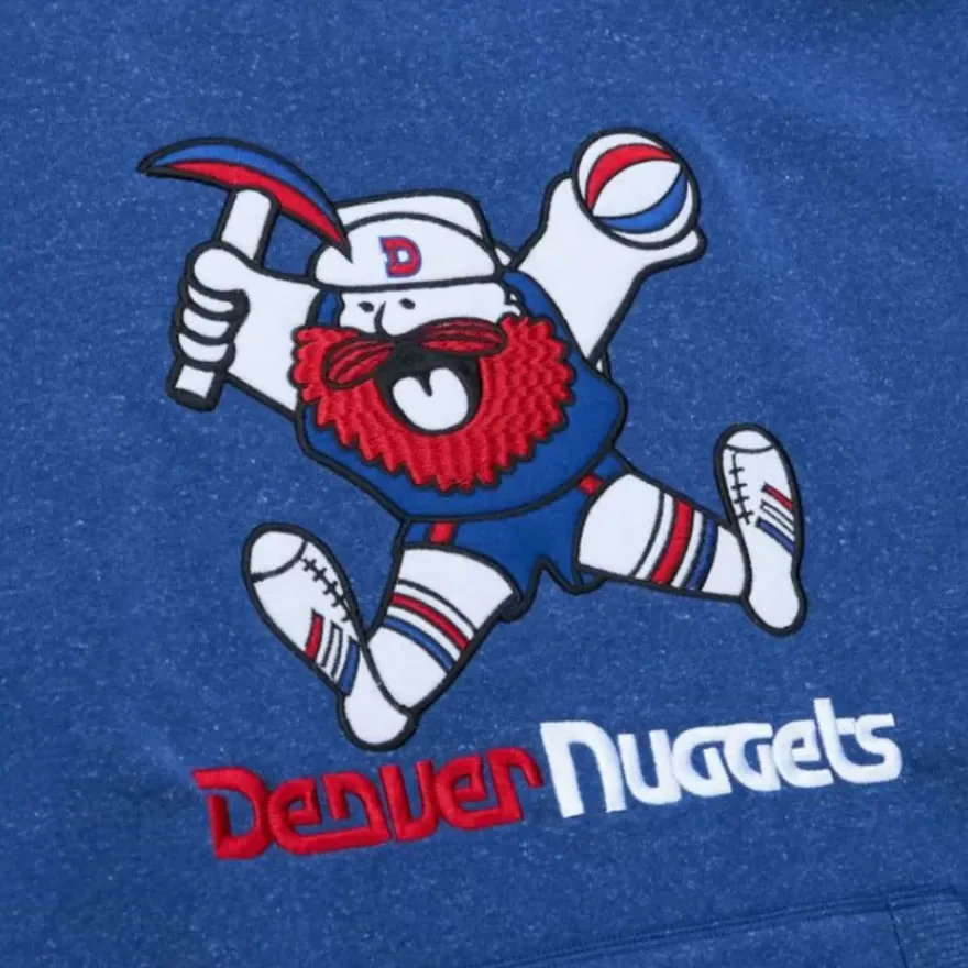 Mitchell & Ness Hoodies & Sweatshirts-Snow Washed Fleece Hoodie Denver Nuggets