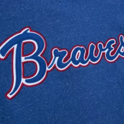 Mitchell & Ness Hoodies & Sweatshirts-Snow Washed Fleece Hoodie Atlanta Braves