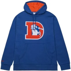 Mitchell & Ness Hoodies & Sweatshirts-Snow Washed Fleece Hoodie Denver Broncos