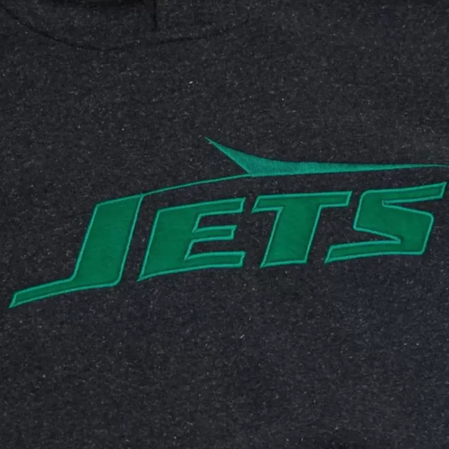 Mitchell & Ness Hoodies & Sweatshirts-Snow Washed Fleece Hoodie New York Jets
