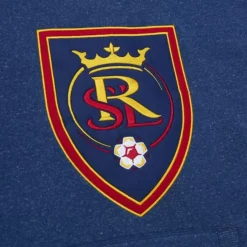 Mitchell & Ness Hoodies & Sweatshirts-Snow Washed Fleece Hoodie Current Logo Real Salt Lake