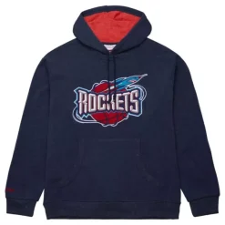 Mitchell & Ness Hoodies & Sweatshirts-Snow Washed Fleece Hoodie Houston Rockets