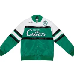Mitchell & Ness Jackets & Outerwear-Special Script Heavyweight Satin Jacket Boston Celtics