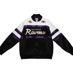 Mitchell & Ness Jackets & Outerwear-Special Script Heavyweight Satin Jacket Baltimore Ravens