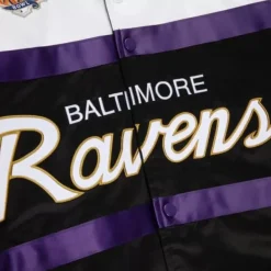 Mitchell & Ness Jackets & Outerwear-Special Script Heavyweight Satin Jacket Baltimore Ravens