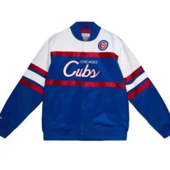Mitchell & Ness Jackets & Outerwear-Special Script Heavyweight Satin Jacket Chicago Cubs