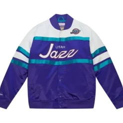 Mitchell & Ness Jackets & Outerwear-Special Script Heavyweight Satin Jacket Utah Jazz