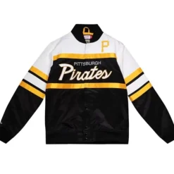 Mitchell & Ness Jackets & Outerwear-Special Script Heavyweight Satin Jacket Pittsburgh Pirates