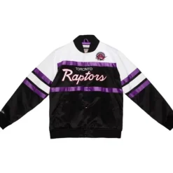 Mitchell & Ness Jackets & Outerwear-Special Script Heavyweight Satin Jacket Toronto Raptors