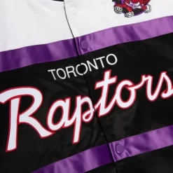 Mitchell & Ness Jackets & Outerwear-Special Script Heavyweight Satin Jacket Toronto Raptors