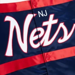 Mitchell & Ness Jackets & Outerwear-Special Script Heavyweight Satin Jacket New Jersey Nets