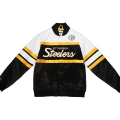 Mitchell & Ness Jackets & Outerwear-Special Script Heavyweight Satin Jacket Pittsburgh Steelers