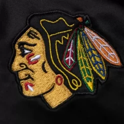 Mitchell & Ness Jackets & Outerwear-Special Script Light Weight Satin Jacket Chicago Blackhawks