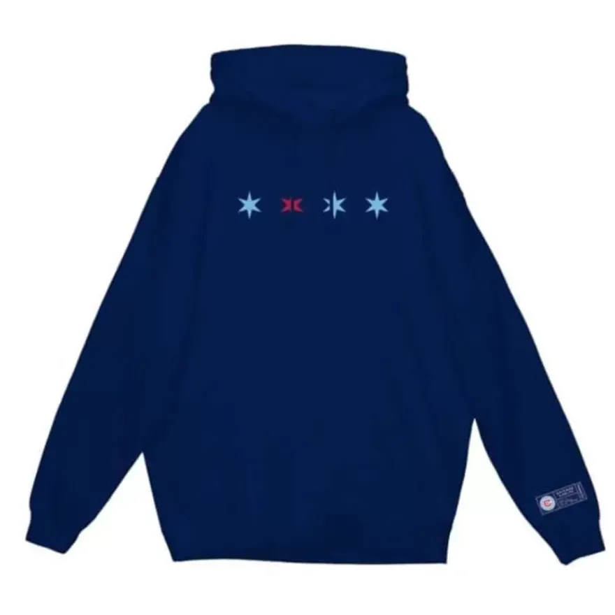 Mitchell & Ness Hoodies & Sweatshirts-Stars Secondary Logo Pullover Chicago Fire