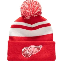 Mitchell & Ness Knit-Stripe Pom Knit Detroit Red Wings