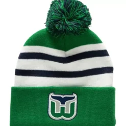 Mitchell & Ness Knit-Stripe Pom Knit Hartford Whalers