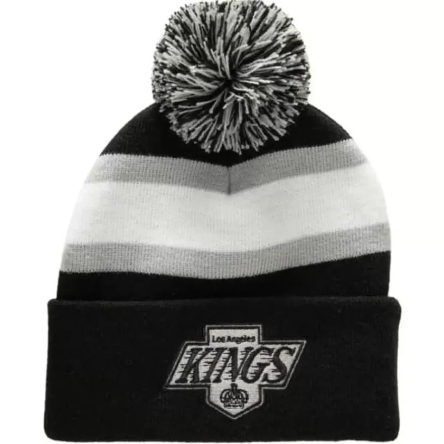 Mitchell & Ness Knit-Stripe Pom Knit Los Angeles Kings